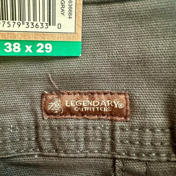 Legendary Outfitters Stretch Canvas Pants Men's Size 38X29 Gray Relaxed Fit - Picture 6 of 12